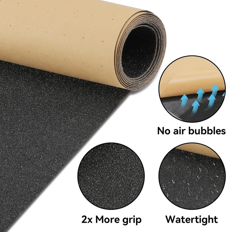 Aolabela Grip Tape, 10x50, No Air Bubbles, Griptape, Scooter & Skateboard Tape, 80 Grit - Image 3